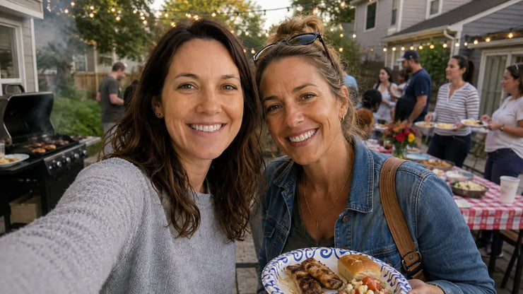 Neighborhood barbecue where Sarah showed me the 2PackBag